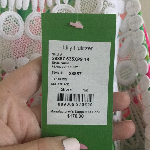 NWT Lilly Pulitzer Pearl Soft Shift-size 16 - Picture 3 of 4
